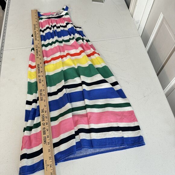 LOFT Striped Halter Dress Size XSP Multicolored Rainbow Viscose Beach Resortwear - Picture 4 of 7